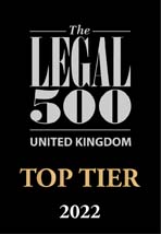 Legal 500 UK-Top Tier 2022